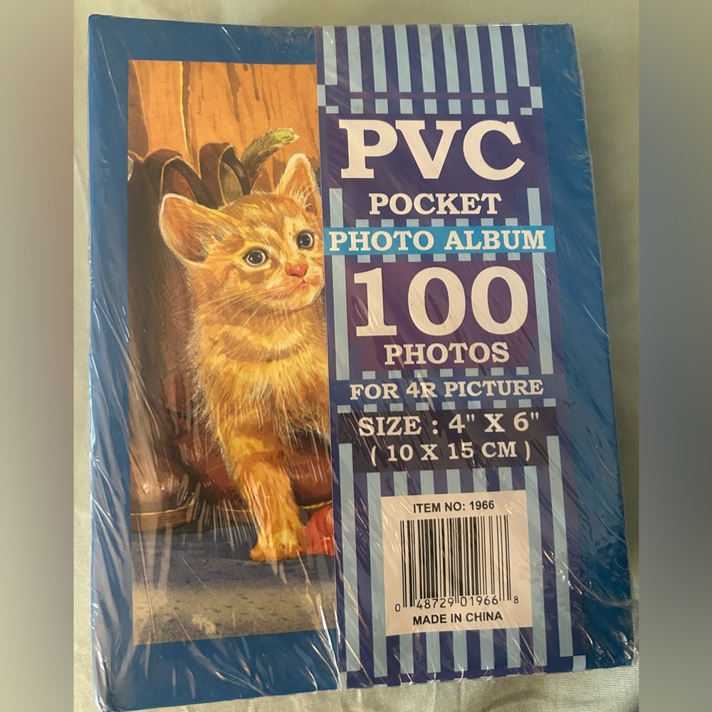 🐕3/20 PVC Pocket Blue 4x6 Cat Photo Album